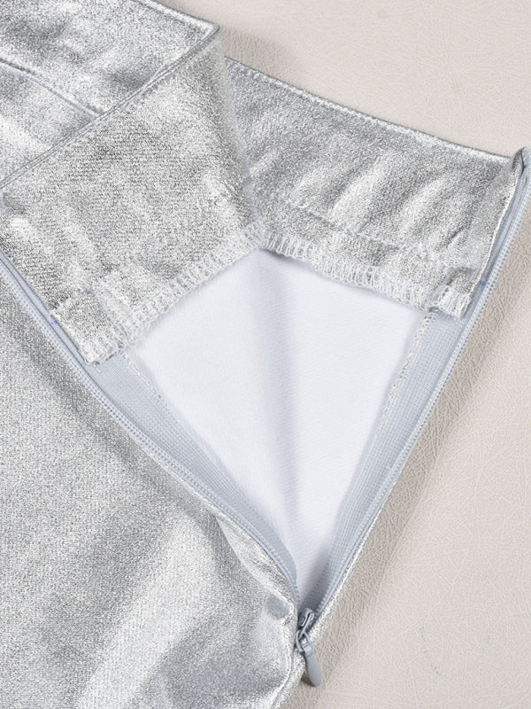 Lizzy Metallic Maxi Skirt
