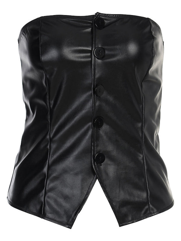Harper Leather Tube Top