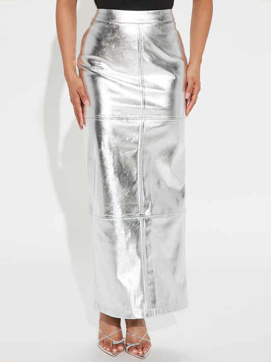 Lizzy Metallic Maxi Skirt