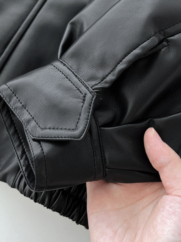Kenny Leather Bomber Jacket