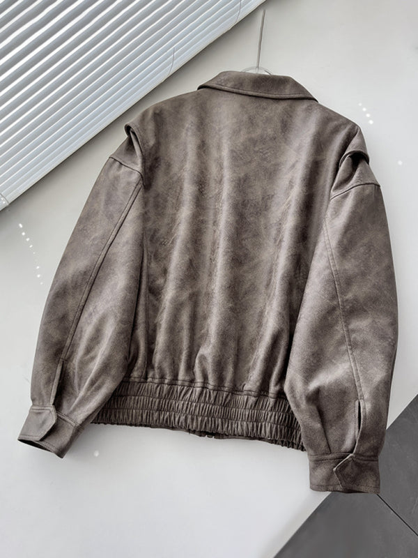 Kenny Leather Bomber Jacket