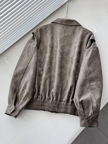 Kenny Leather Bomber Jacket