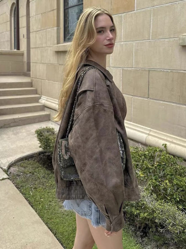Kenny Leather Bomber Jacket